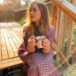 Pyne & Smith Thistle Check Large cottagecore dress